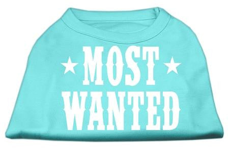 Most Wanted Screen Print Shirt Aqua XS (8)