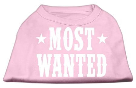 Most Wanted Screen Print Shirt Light Pink XS (8)