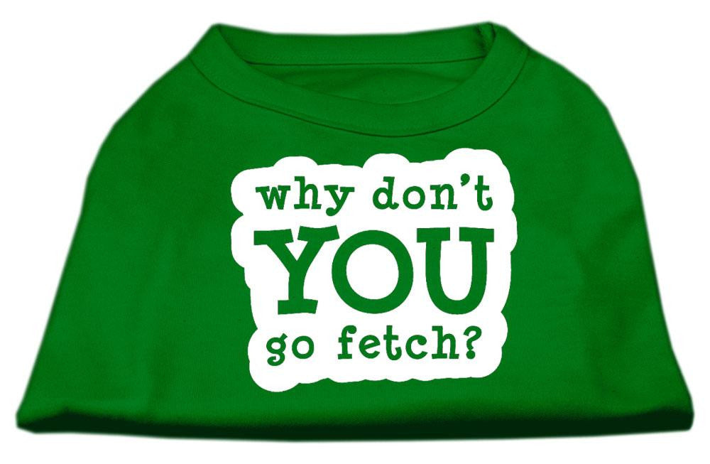 You Go Fetch Screen Print Shirt Green Lg (14)