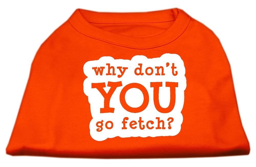 You Go Fetch Screen Print Shirt Orange Lg (14)