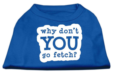 You Go Fetch Screen Print Shirt Blue XS (8)