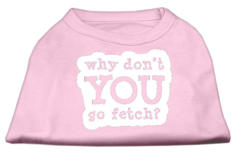 You Go Fetch Screen Print Shirt Light Pink XS (8)