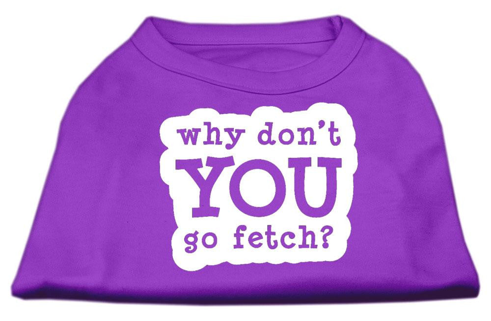 You Go Fetch Screen Print Shirt Purple XS (8)