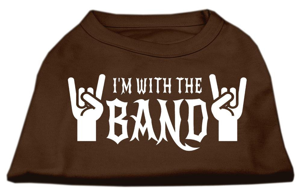 With the Band Screen Print Shirt Brown Lg (14)