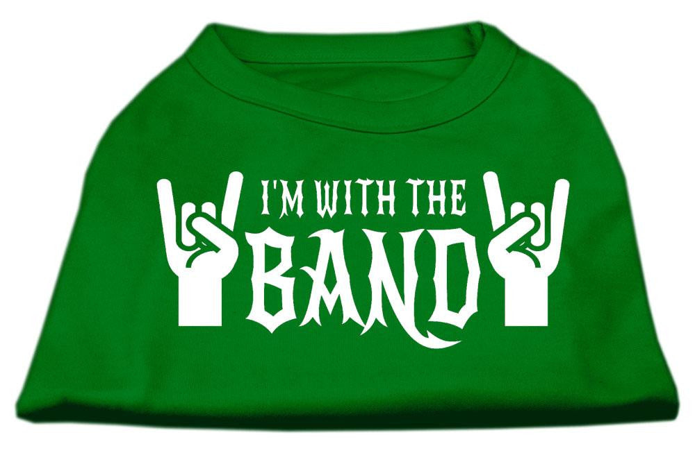 With the Band Screen Print Shirt Green Lg (14)