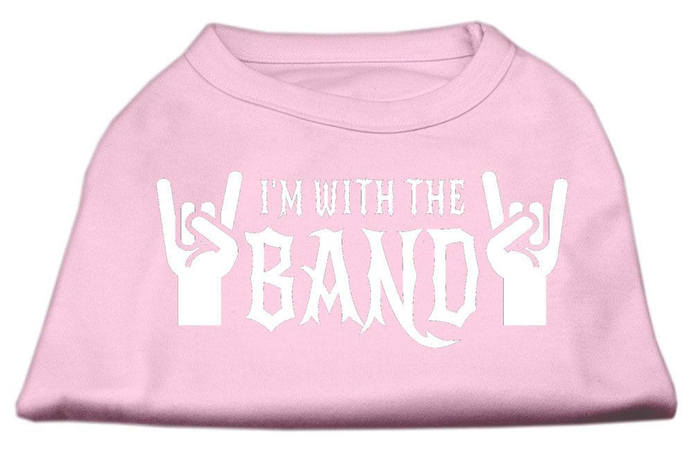 With the Band Screen Print Shirt Light Pink Lg (14)