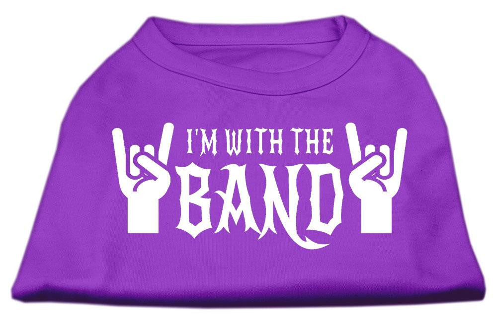 With the Band Screen Print Shirt Purple Lg (14)