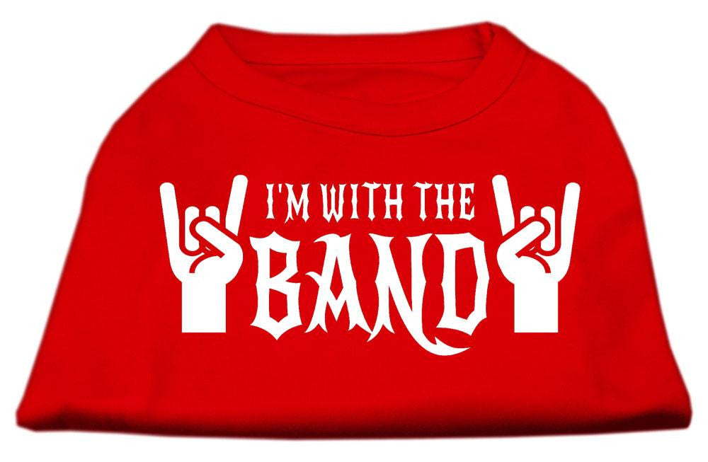 With the Band Screen Print Shirt Red Lg (14)