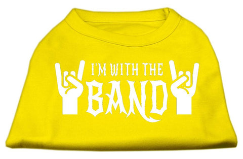 With the Band Screen Print Shirt Yellow Lg (14)