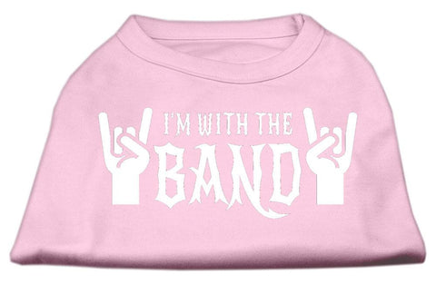 With the Band Screen Print Shirt Light Pink Sm (10)