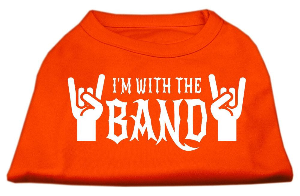 With the Band Screen Print Shirt Orange Sm (10)