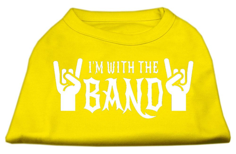 With the Band Screen Print Shirt Yellow XXL (18)