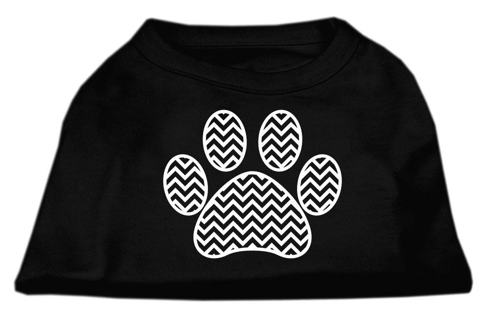 Chevron Paw Screen Print Shirt Black  Med (12)