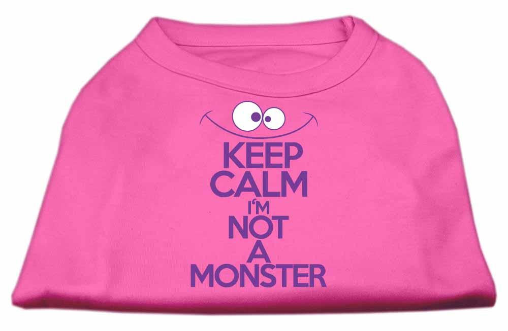 Keep Calm Screen Print Dog Shirt Bright Pink XL (16)