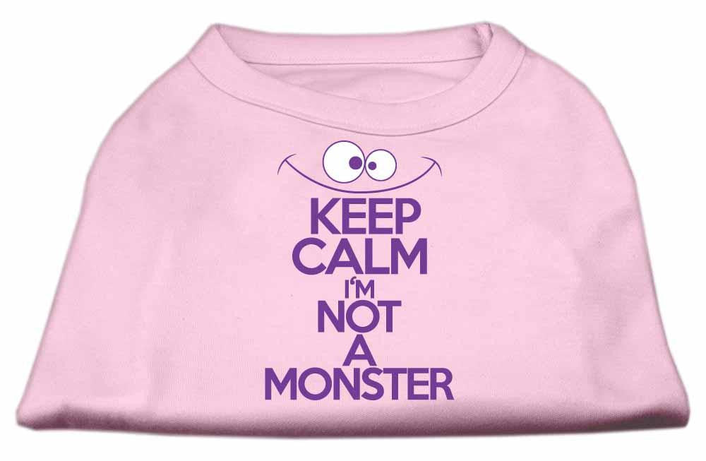 Keep Calm Screen Print Dog Shirt Light Pink XS (8)