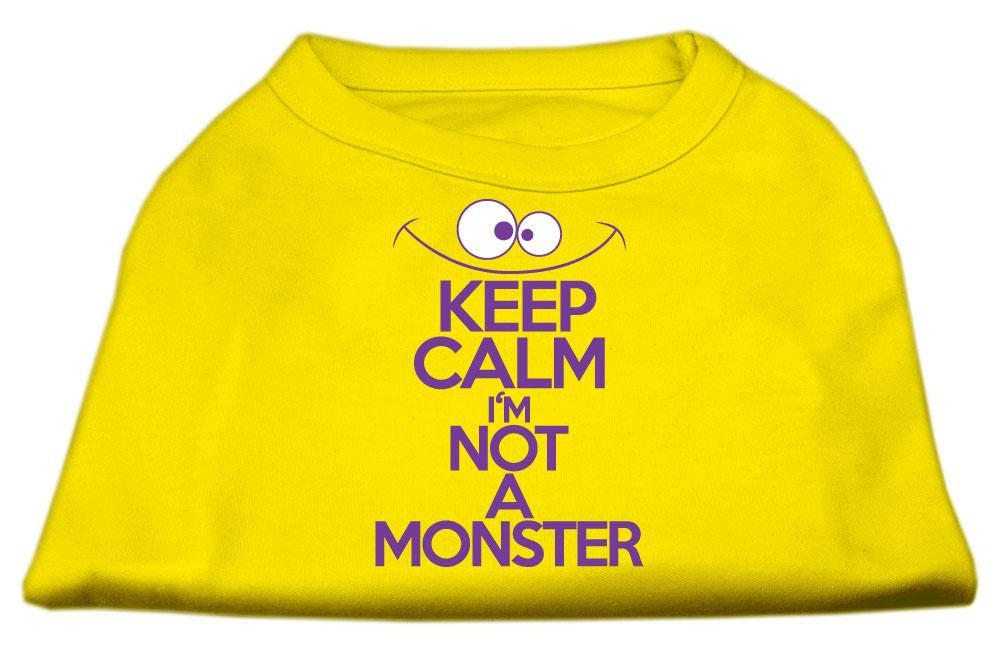 Keep Calm Screen Print Dog Shirt Yellow XXL (18)