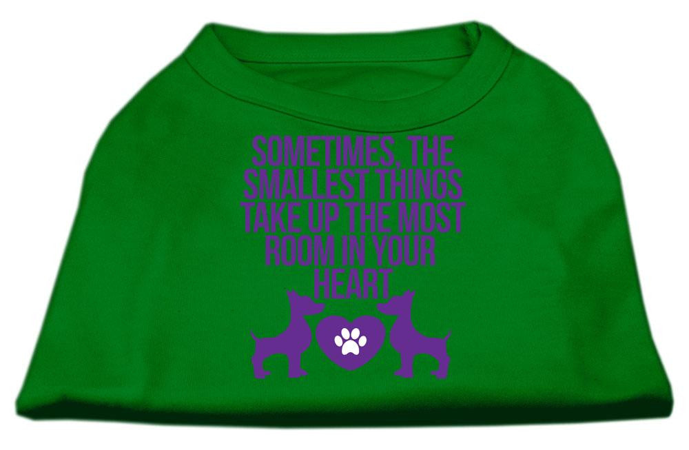 Smallest Things Screen Print Dog Shirt Green Lg (14)