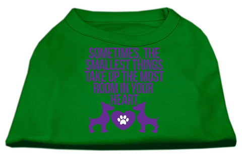 Smallest Things Screen Print Dog Shirt Green Med (12)