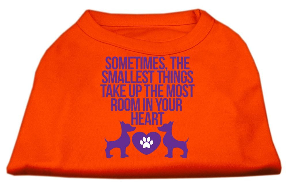 Smallest Things Screen Print Dog Shirt Orange XL (16)