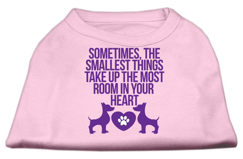 Smallest Things Screen Print Dog Shirt Light Pink XS (8)