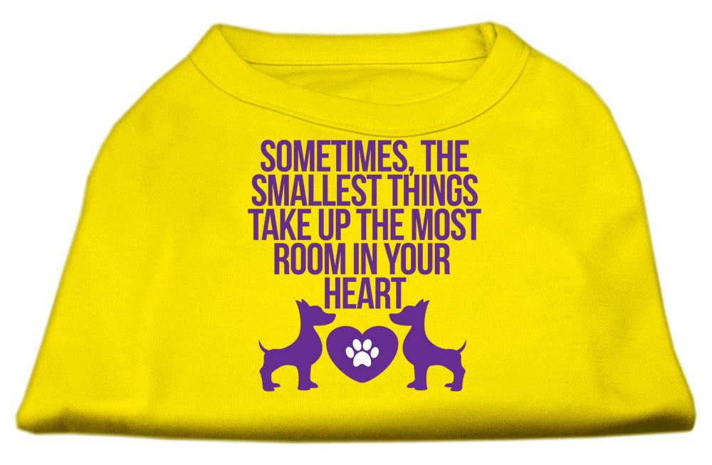 Smallest Things Screen Print Dog Shirt Yellow XS (8)