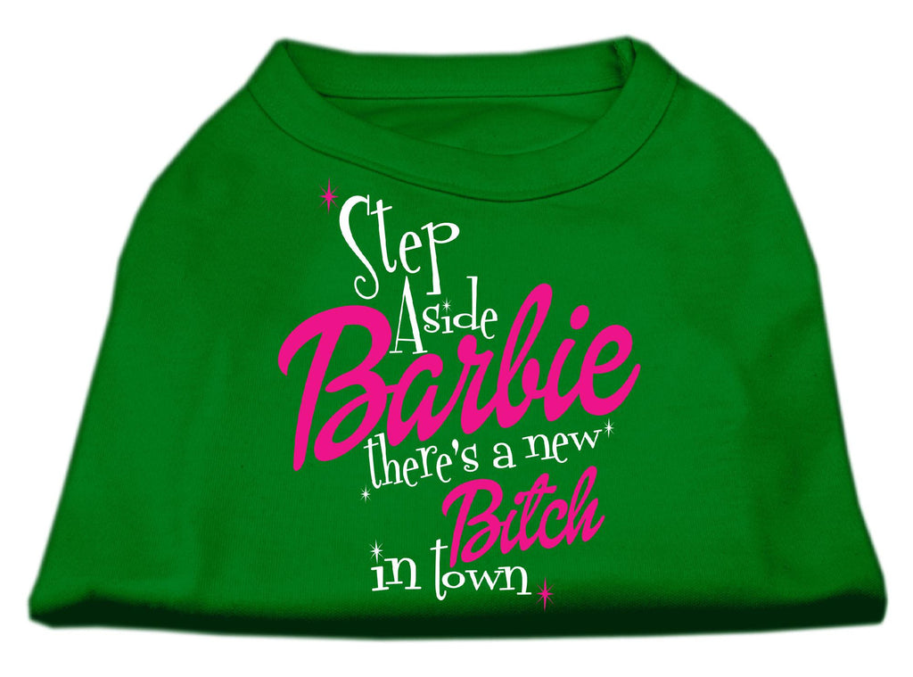 New Bitch in Town Screen Print Dog Shirt Green Lg (14)