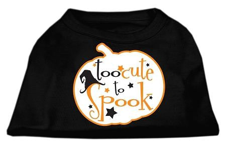 Too Cute to Spook Screen Print Dog Shirt Black XS (8)