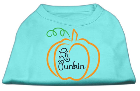 Lil Punkin Screen Print Dog Shirt Aqua XS (8)