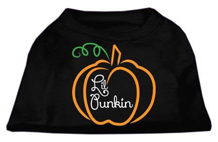 Lil Punkin Screen Print Dog Shirt Black XS (8)