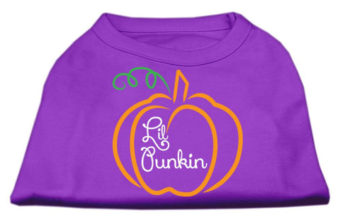 Lil Punkin Screen Print Dog Shirt Purple XS (8)