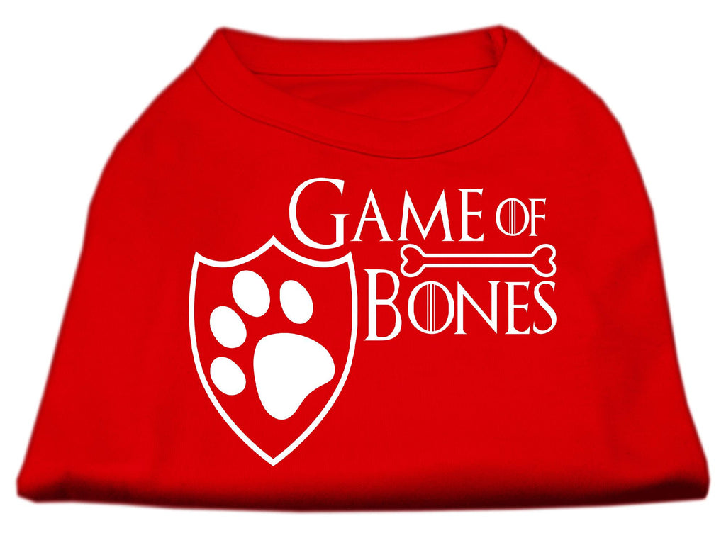 Game of Bones Screen Print Dog Shirt Red Lg (14)