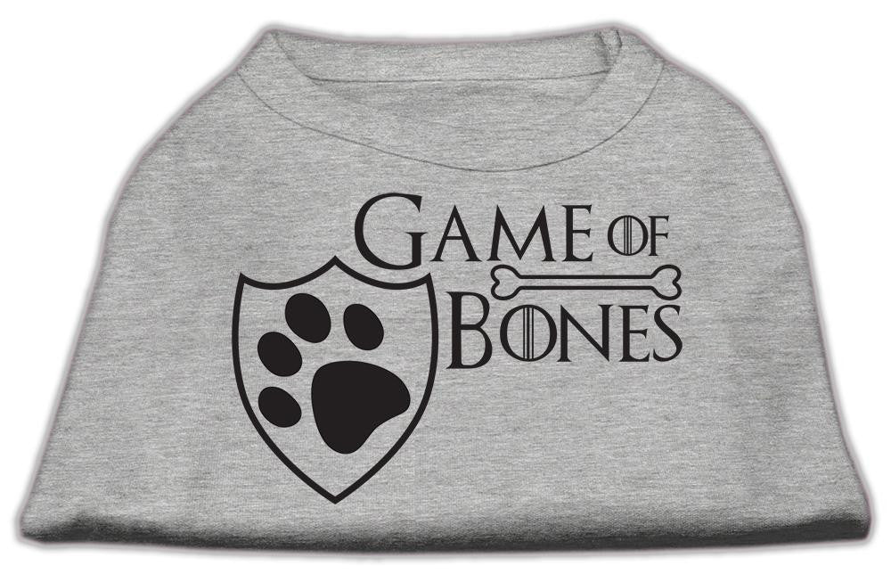 Game of Bones Screen Print Dog Shirt Grey Med (12)