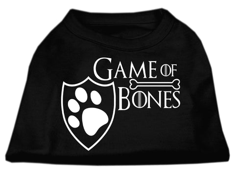 Game of Bones Screen Print Dog Shirt Black Sm (10)