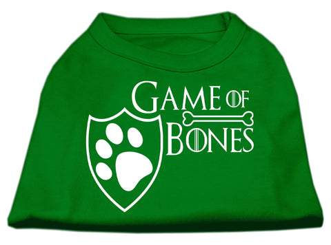 Game of Bones Screen Print Dog Shirt Green Sm (10)