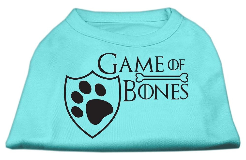 Game of Bones Screen Print Dog Shirt Aqua XL (16)