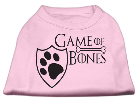 Game of Bones Screen Print Dog Shirt Light Pink XS (8)