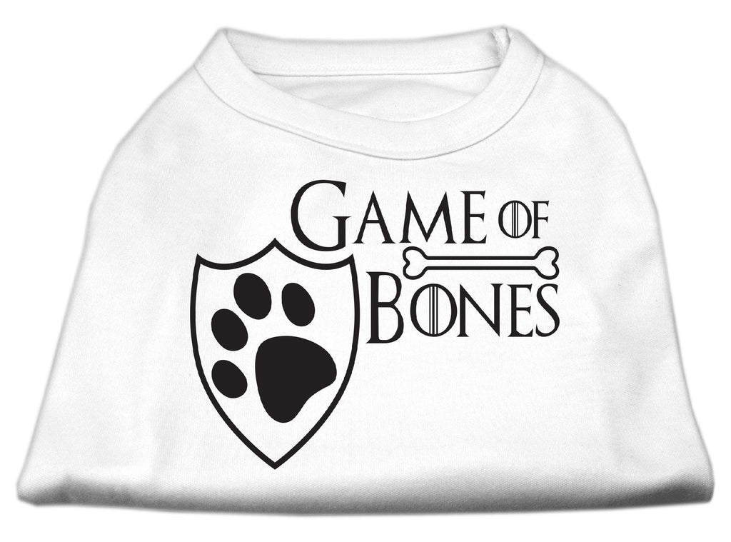 Game of Bones Screen Print Dog Shirt White XS (8)