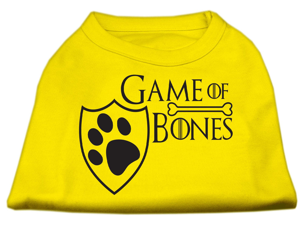 Game of Bones Screen Print Dog Shirt Yellow XS (8)