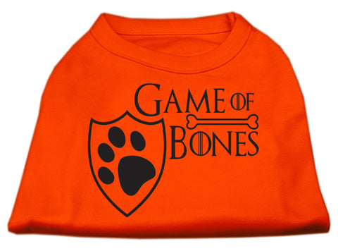 Game of Bones Screen Print Dog Shirt Orange XXL (18)