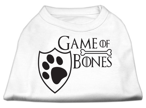 Game of Bones Screen Print Dog Shirt White XXL (18)