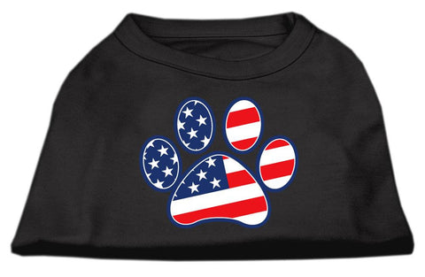 Patriotic Paw Screen Print Shirts Black S (10)