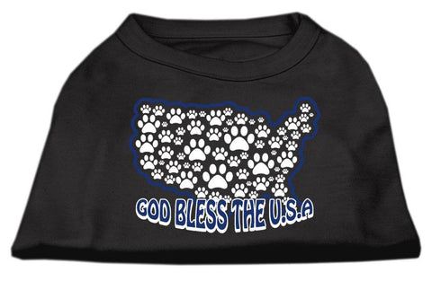 God Bless USA Screen Print Shirts Black L (14)