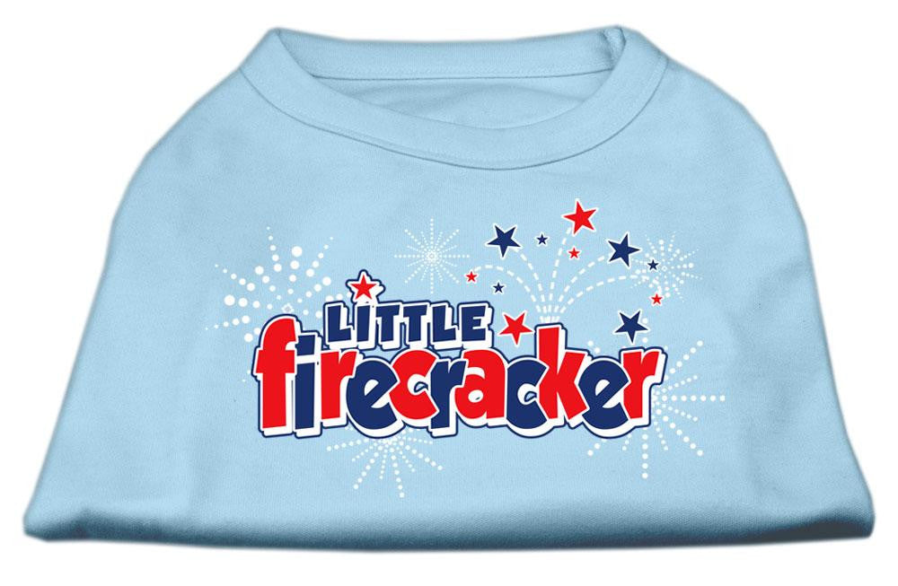 Little Firecracker Screen Print Shirts Baby Blue XS (8)