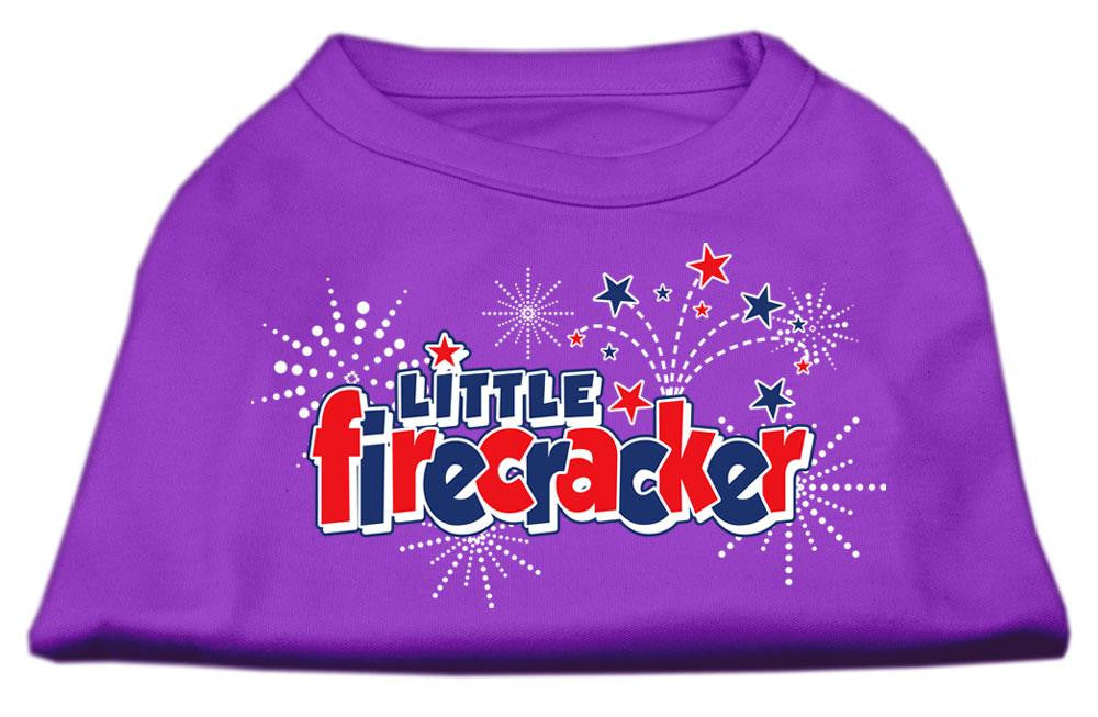 Little Firecracker Screen Print Shirts Purple XS (8)