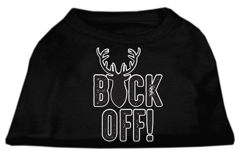 Buck Off Screen Print Dog Shirt Black Sm (10)