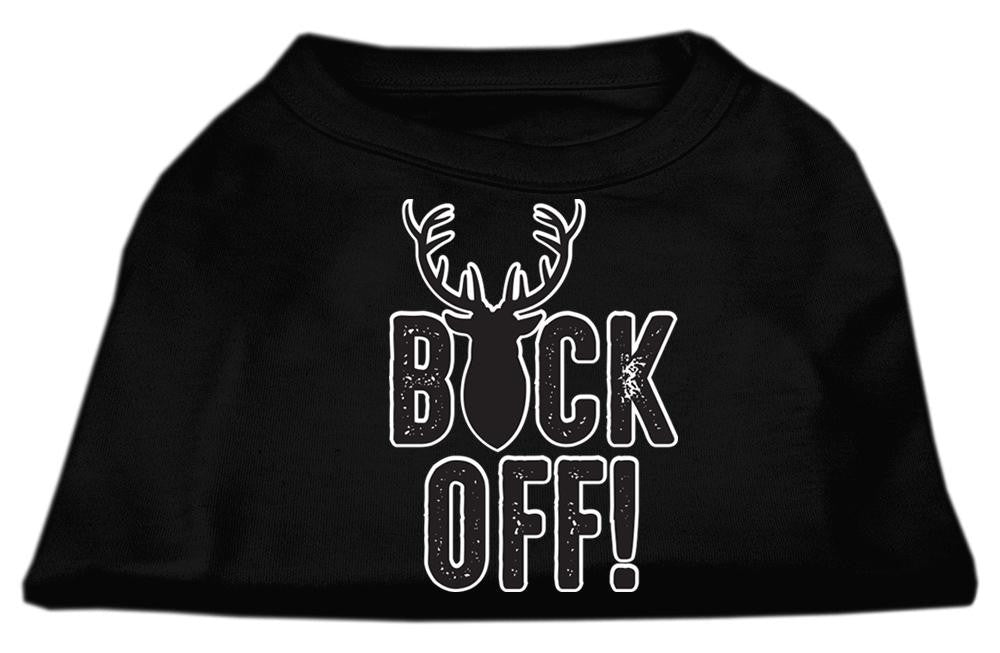 Buck Off Screen Print Dog Shirt Black XL (16)