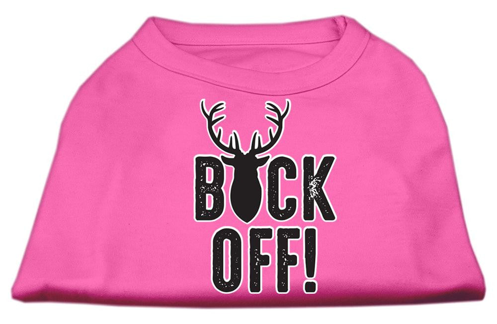 Buck Off Screen Print Dog Shirt Bright Pink XL (16)