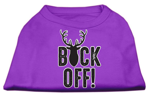 Buck Off Screen Print Dog Shirt Purple XXL (18)