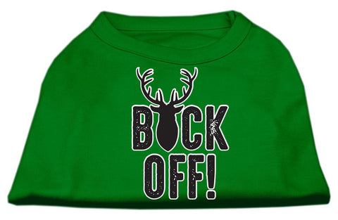 Buck Off Screen Print Dog Shirt Green XXXL (20)