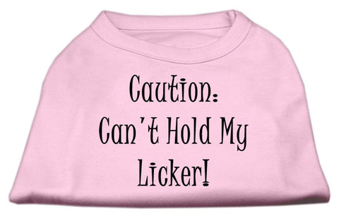 Can't Hold My Licker Screen Print Shirts Light Pink Lg (14)